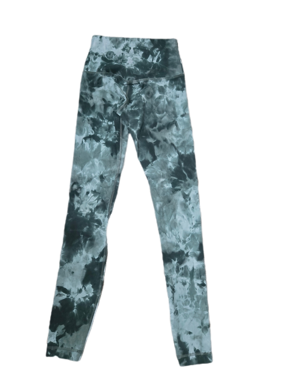 LuluLemon Mottled Green Tie-Dye Active Leggings